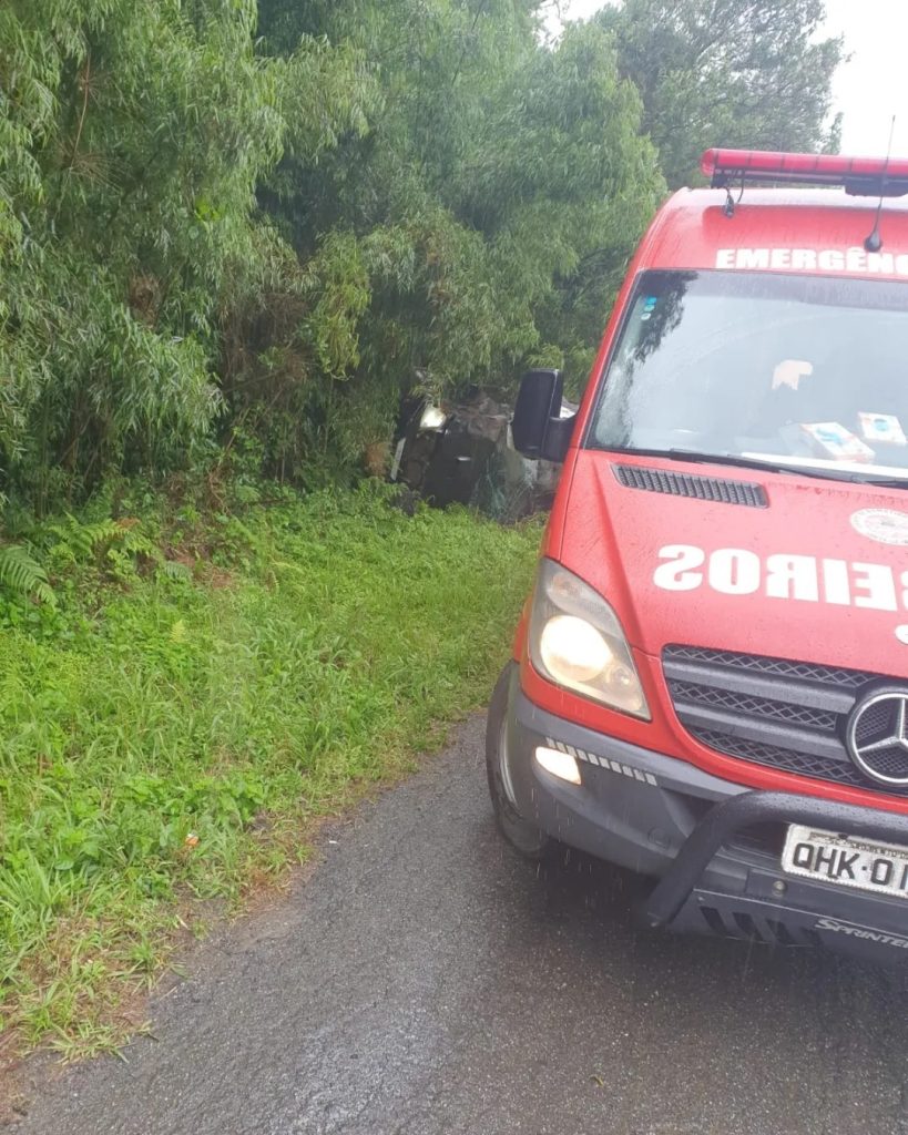 Local do acidente/Divulgação Bombeiros