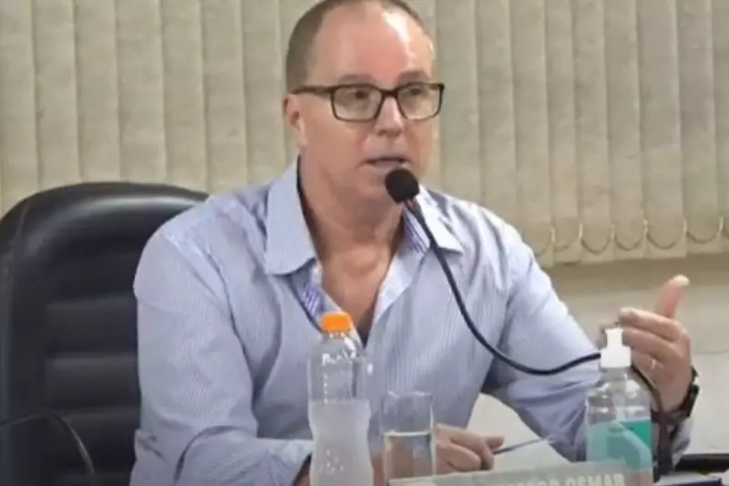 O vereador Osmar Oleskovicz (PSD) pediu desculpas na tribuna da Câmara de Canoinhas – Foto: Reprodução/Youtube